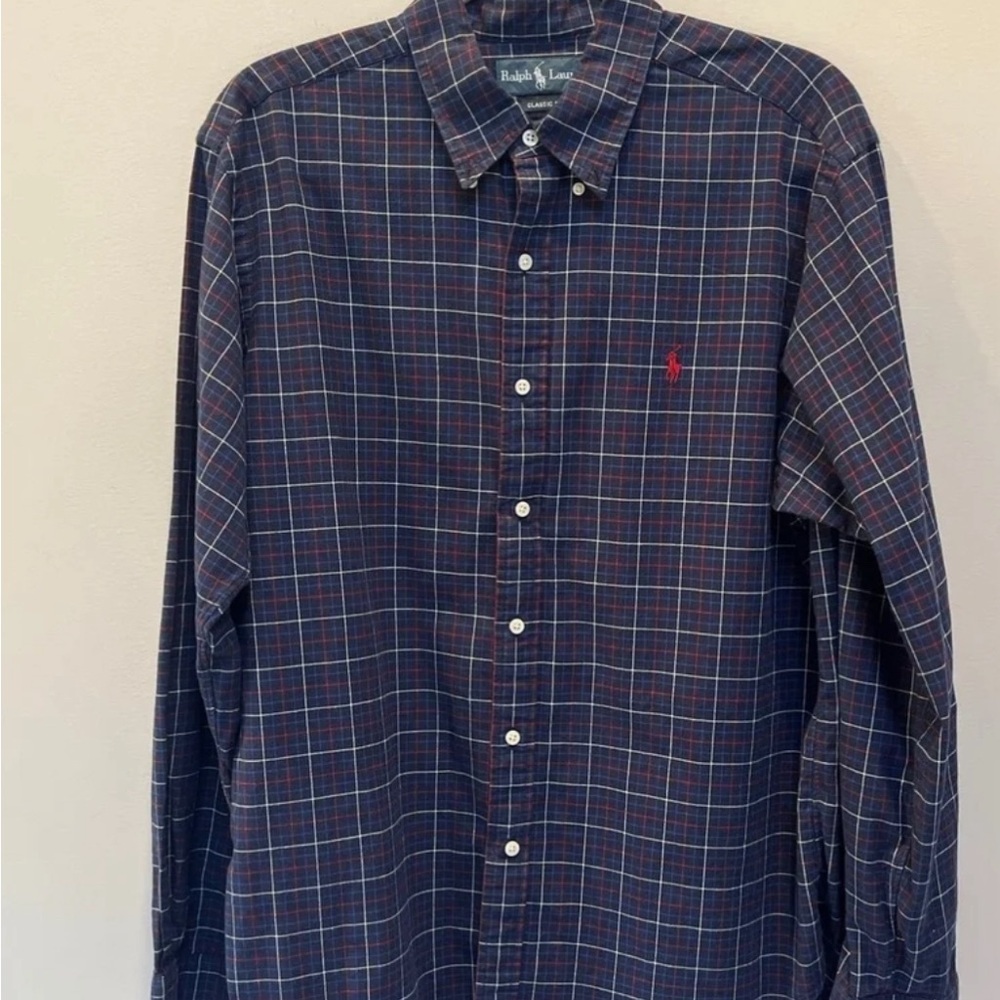 Ralph Lauren Men's Blue Plaid Shirt